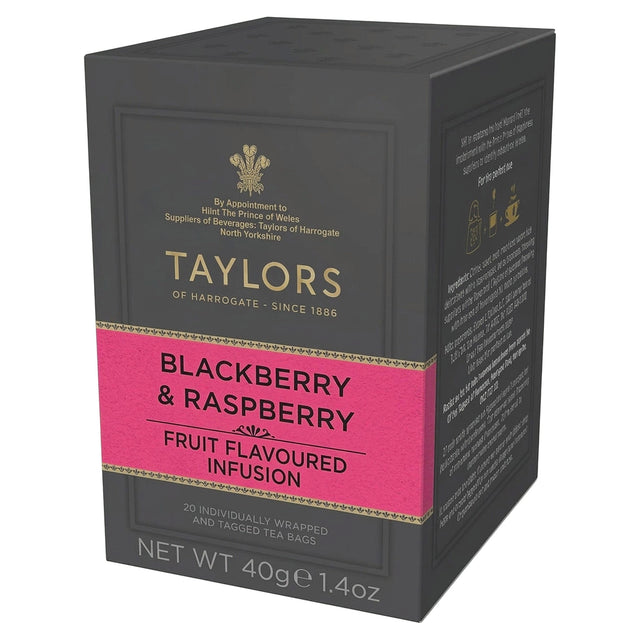 Taylors of Harrogate Blackberry & Raspberry 20 Teabags (40G)