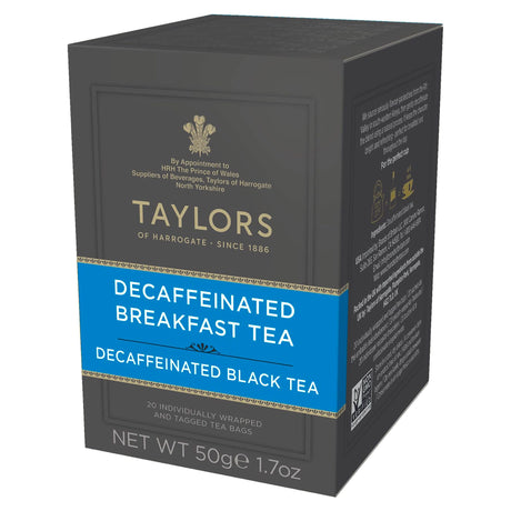 Taylors of Harrogate Decaffeinated Breakfast Teabags 20s