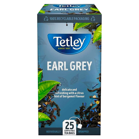 Tetley Tea Bags Envelopes Earl Grey 25'S