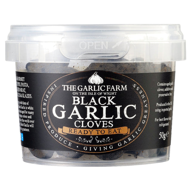 The Garlic Farm Black Garlic Cloves Ready To Eat 50G