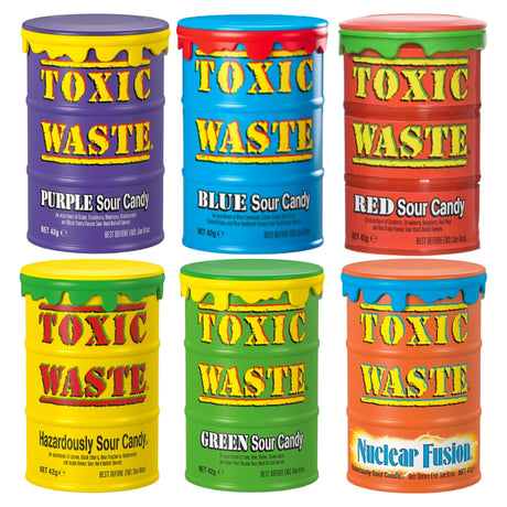 Toxic Waste Sour Candy Drums 42g Bundle