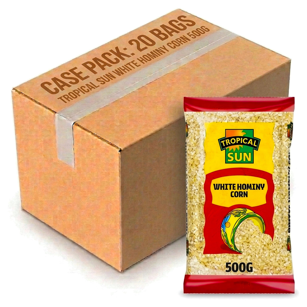 Tropical Sun White Hominy Corn 500G (Case of 20)