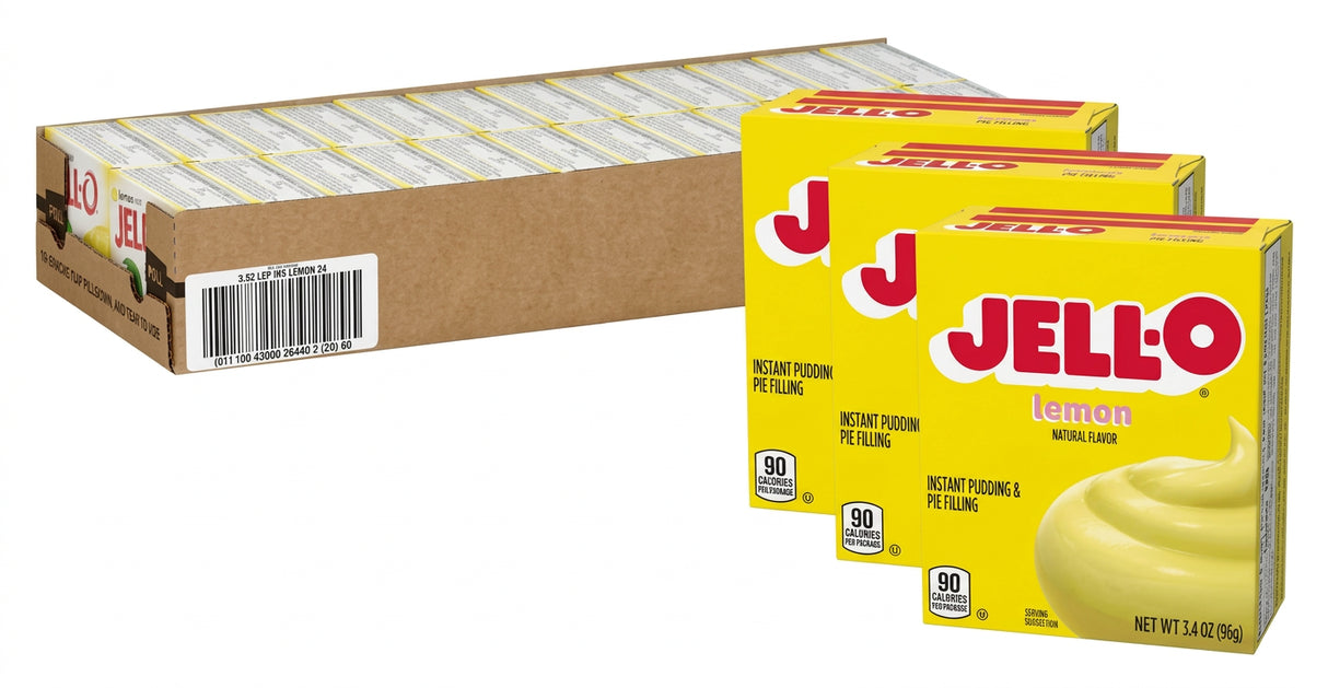 Jell-O Lemon Pudding Instant Mix 96G (Case of 24)