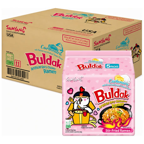 Samyang Hot Chicken Ramyun Carbonara 5-Pack (Case of 8)