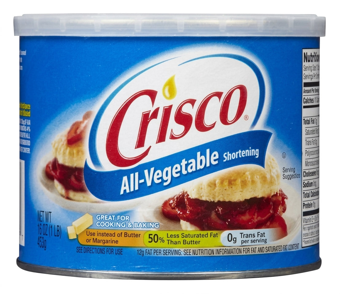 Crisco All Vegetable Shortening 16OZ (Case of 12)