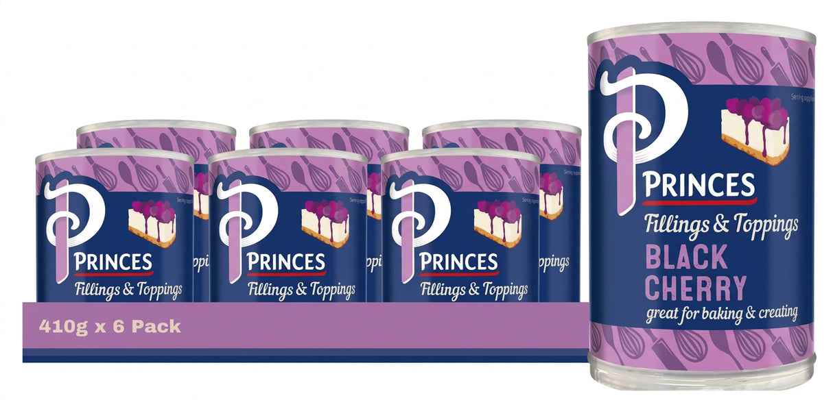 Princes Black Cherry Fruit Filling Tin 410G (Case of 6)