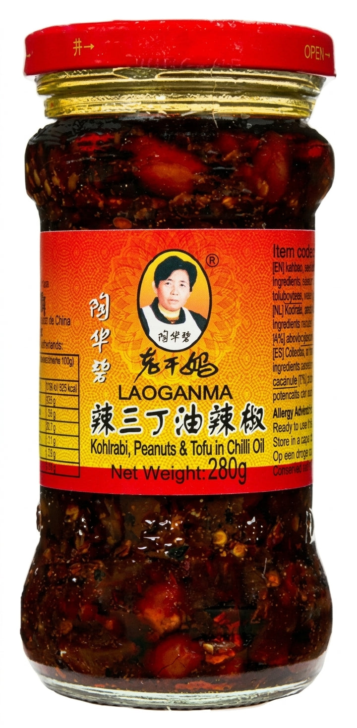 Lao Gan Ma Kohlrabi Peanut & Tofu Chilli Oil 280G