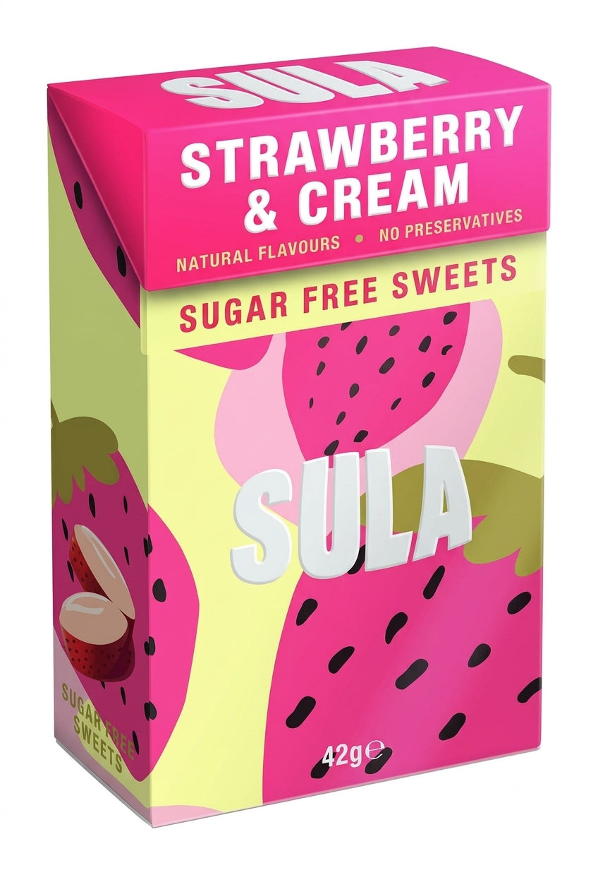 Sula Strawberry & Cream Sweets 42G **Expiry May 2025**