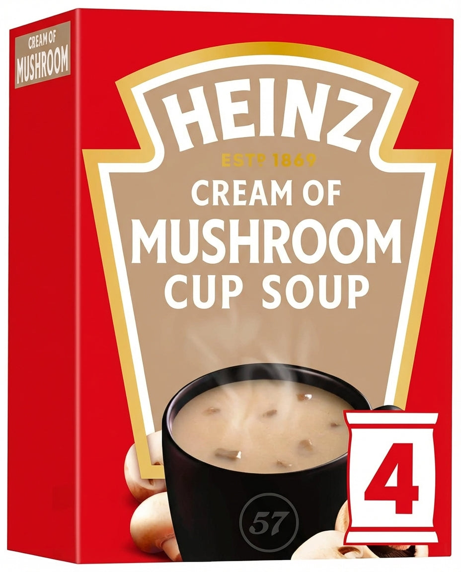 Heinz Cup Soup Mushroom 4x17.5g **Expiry Sep 2025**