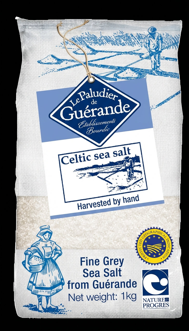 Celtic Sea Salt/Sel De Guerande Natural Fine 1kg (Case of 12)