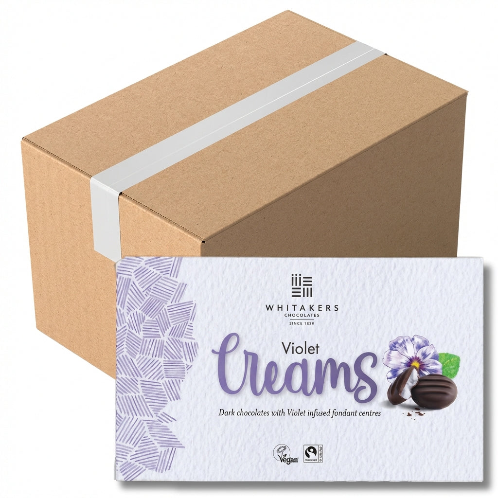 Whitakers Violet Fondant Creams 150G (Case of 14)