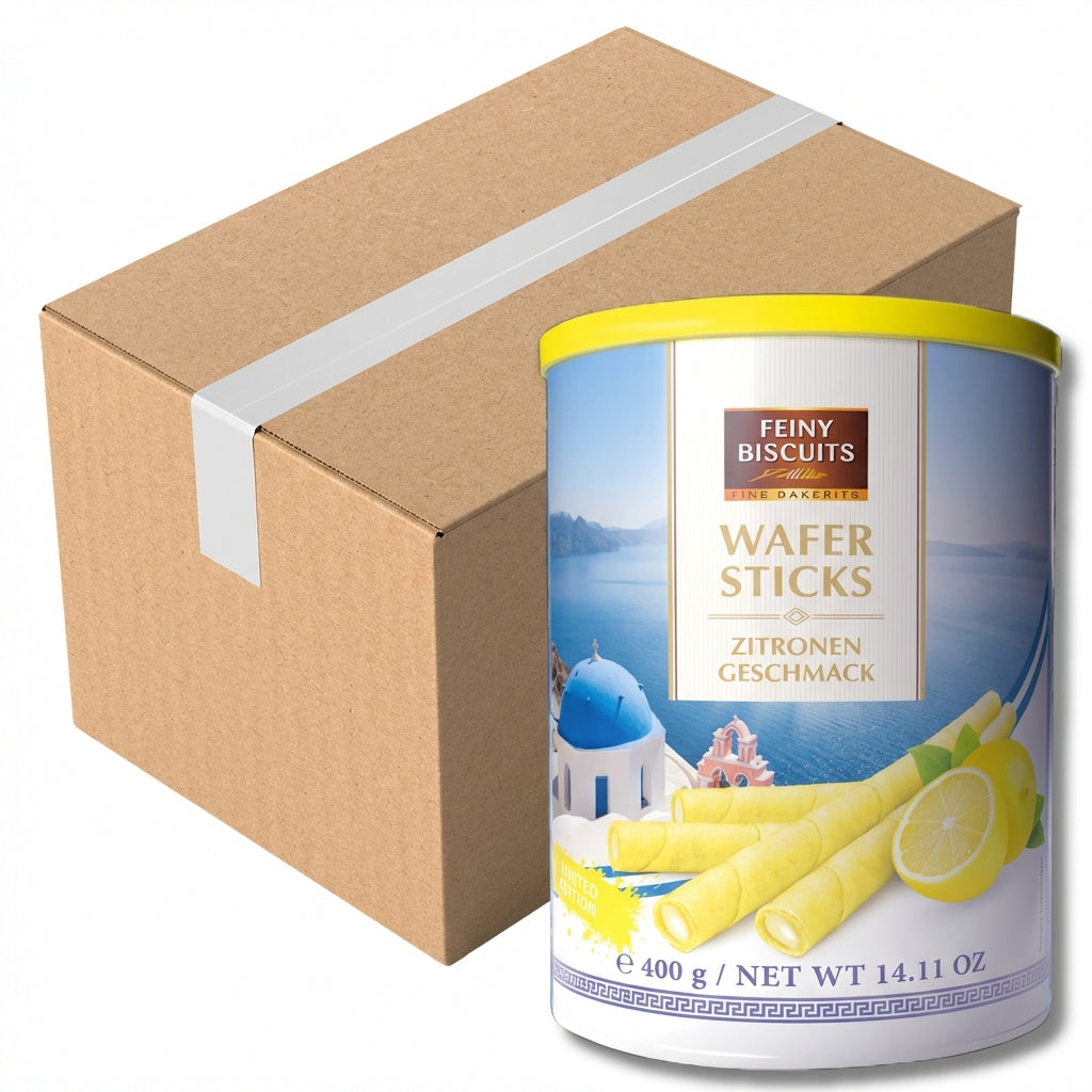 Feiny Biscuits Wafer Rolls With Lemon-Flavored Cream 400G (Case of 12)