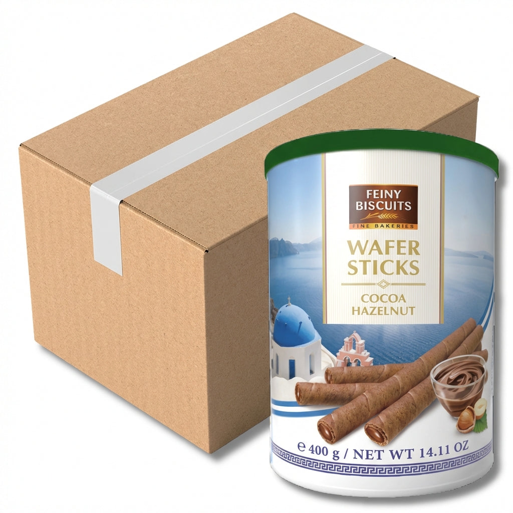 Feiny Biscuits Wafer Rolls With Cocoa Hazelnut Cream 400G (Case of 12)