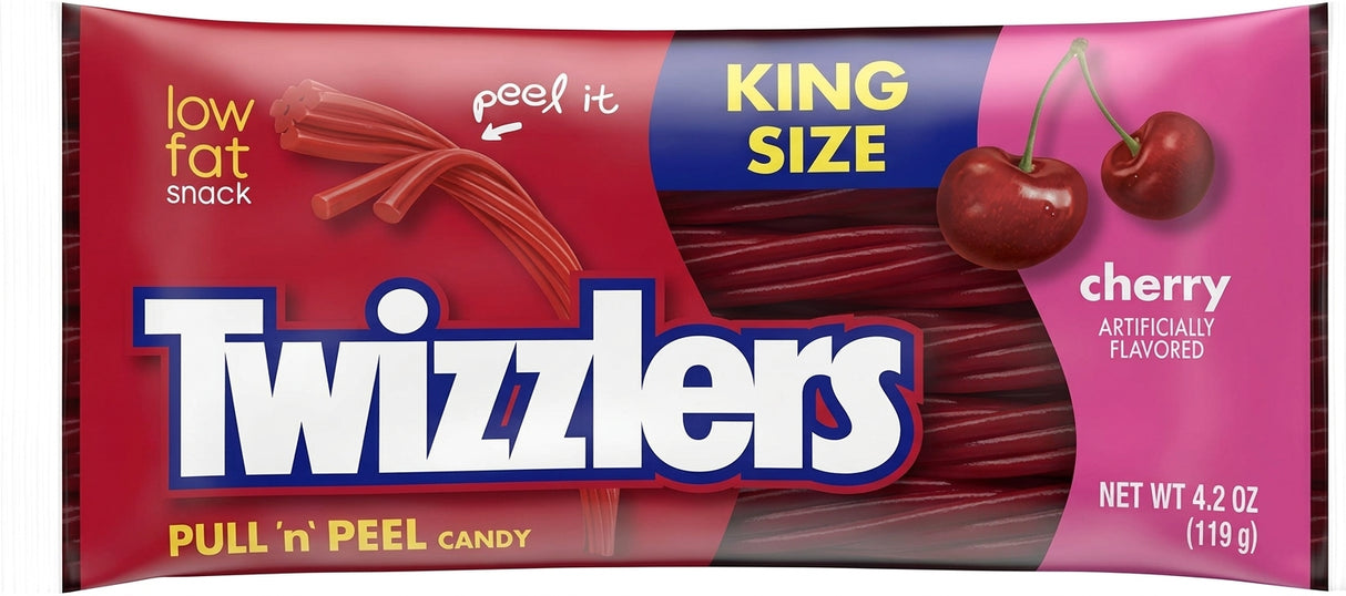 Twizzlers Pull N Peel Cherry King Size 119G