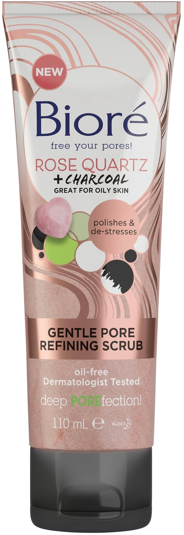 Biore Pore Refining Scrub Rose Quartz & Charcoal Mask 110ML