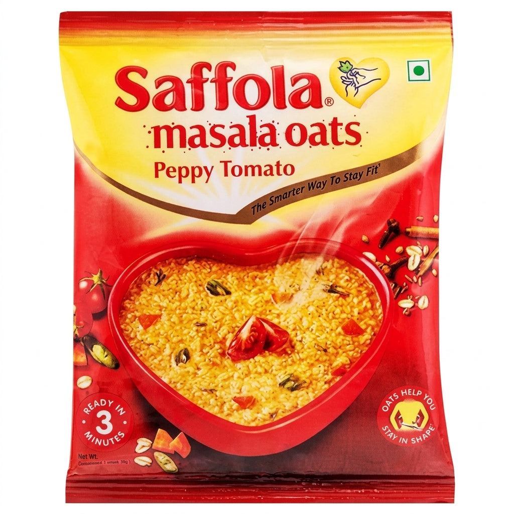 Saffola Masala Oats Peppy Tomato 38G **Expiry Mar 2026**