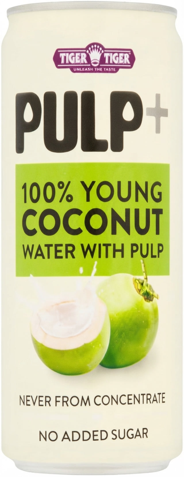 Tiger Tiger 100% Young Coconut Water with Pulp 320ML