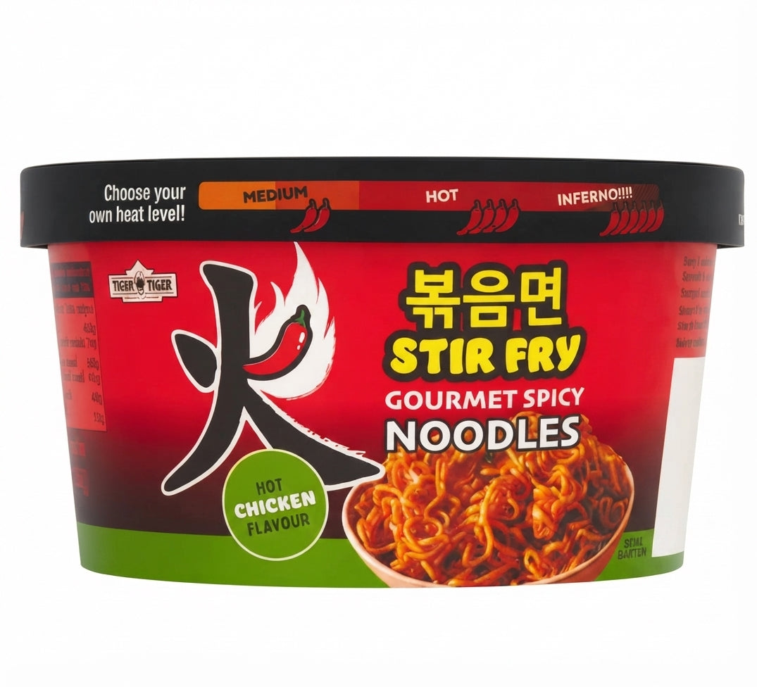 Tiger Tiger Stir Fry Noodles Hot Chicken Flavour 162G