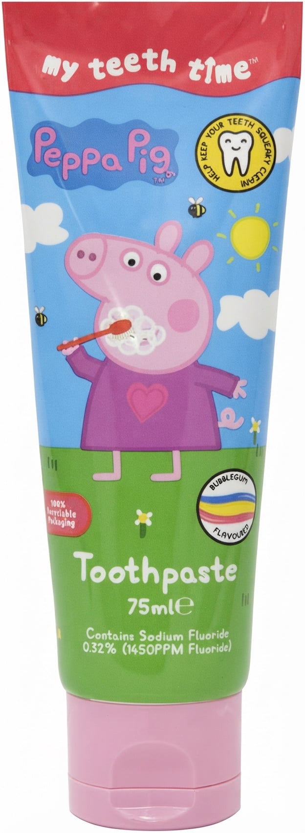 Peppa Pig Toothpaste Kids Bubblegum Flavour 75ML (Case of 12)