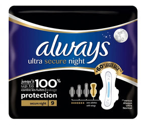 Always Ultra Secure Night Wings 9S - World Food Shop