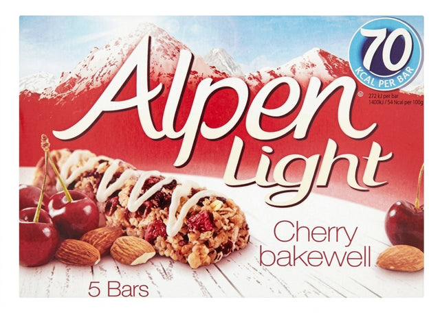 Alpen Light Cherry Bakewell Cereal Bars 5x95g - World Food Shop