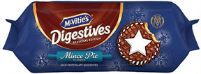 Mcvities Mince Pie Milk Chocolate Digestives 243G - World Food Shop