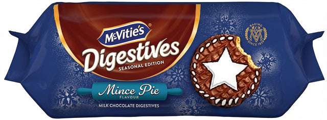 Mcvities Mince Pie Milk Chocolate Digestives 243G - World Food Shop