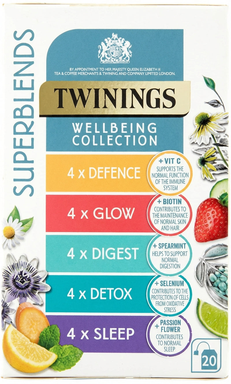 Twinings Superblends Wellbeing Collection (20 Envelopes) - World Food Shop