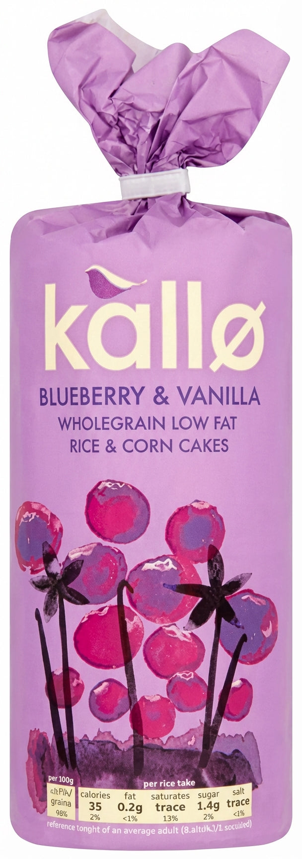 Kallo Blueberry & Vanilla Rice & Corn Cakes 131G - World Food Shop