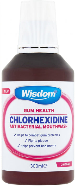 Wisdom Mouthwash Chlorhexidine Original Antibacterial 300Ml - World Food Shop