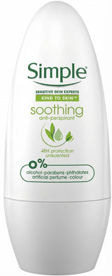 Simple Soothing Anti-Perspirant Deodorant Roll On 50Ml - World Food Shop
