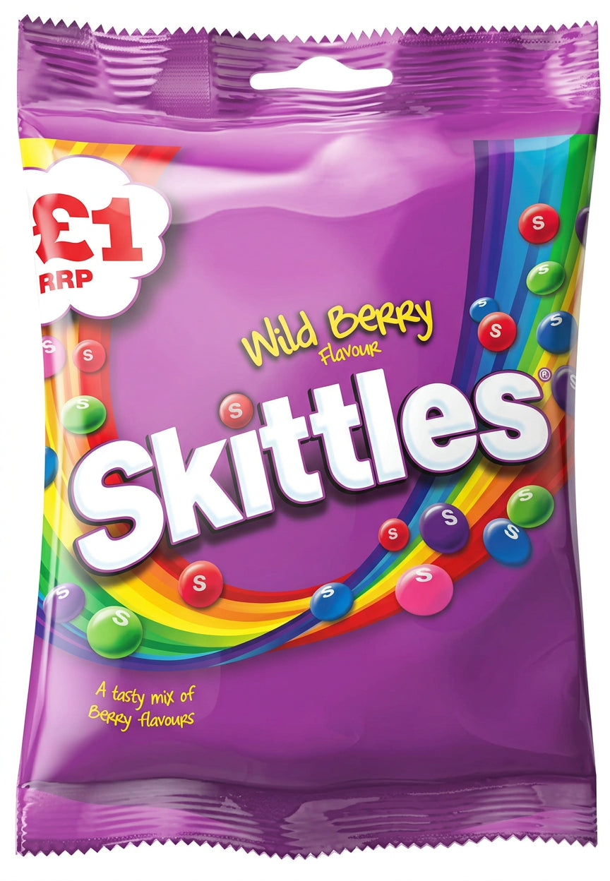 Skittles Wild Berry Sweets Treat Bag 125G - World Food Shop