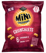 Jacobs Mini Cheddar Crunchlets Cheddar & Caramelised Onion 6X17G - World Food Shop