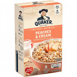 Quaker Instant Oatmeal Peaches & Cream 8.4Oz - World Food Shop