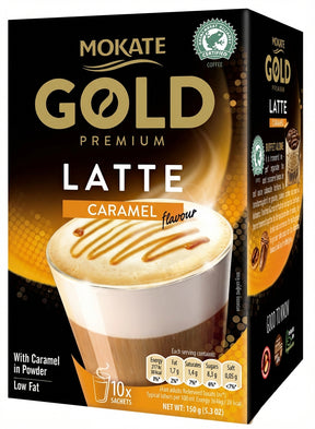 Mokate Gold Premium Coffee Caramel Latte 10Pk 150G - World Food Shop