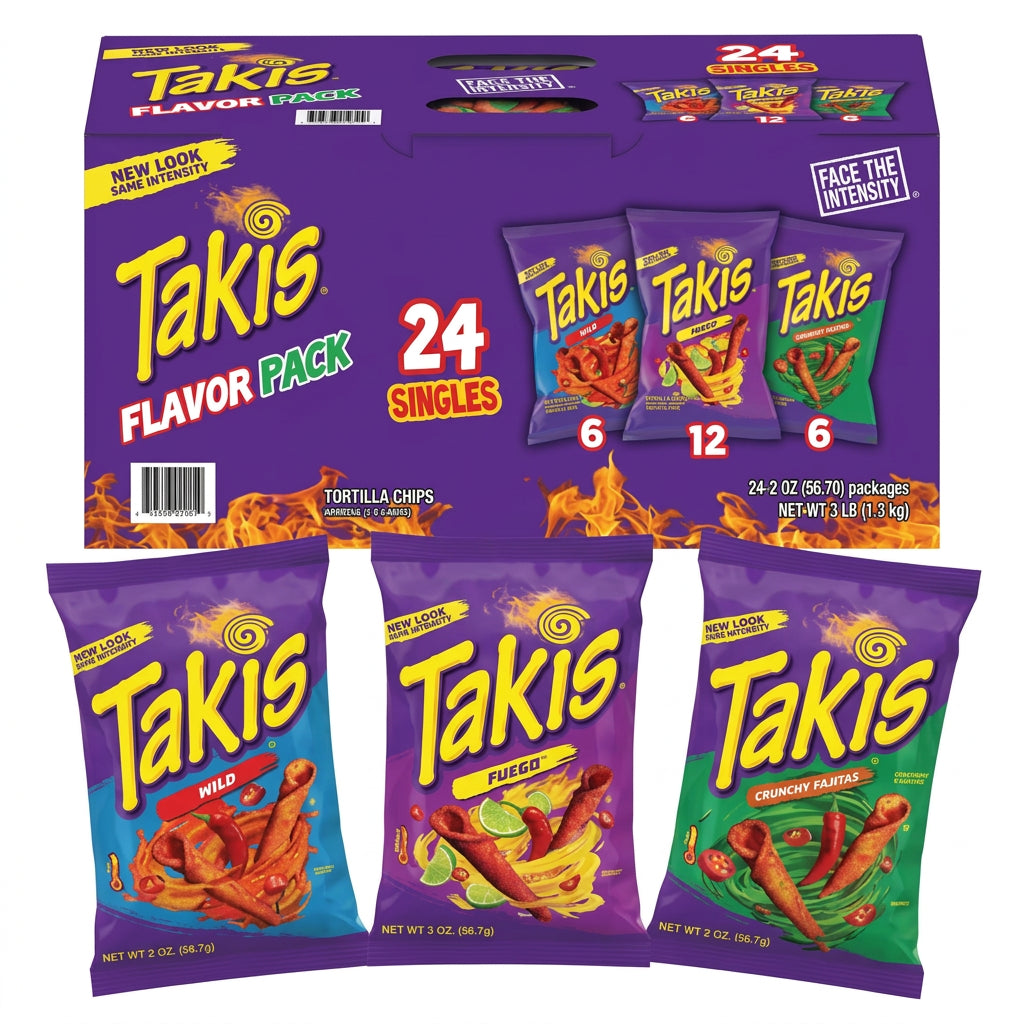 Takis Tortilla Chips Variety Pack (2Oz) - 24 Pack