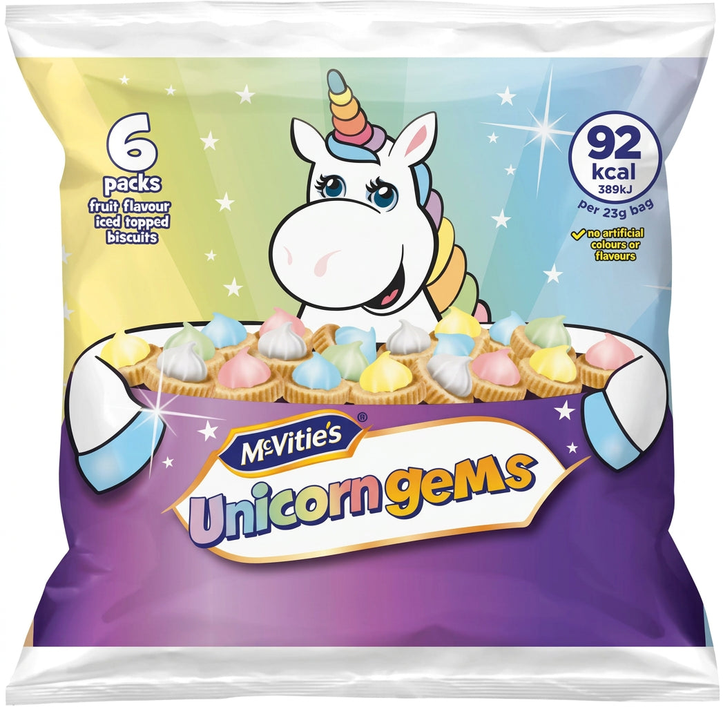 McVities Unicorn Iced Gems 6 Pack