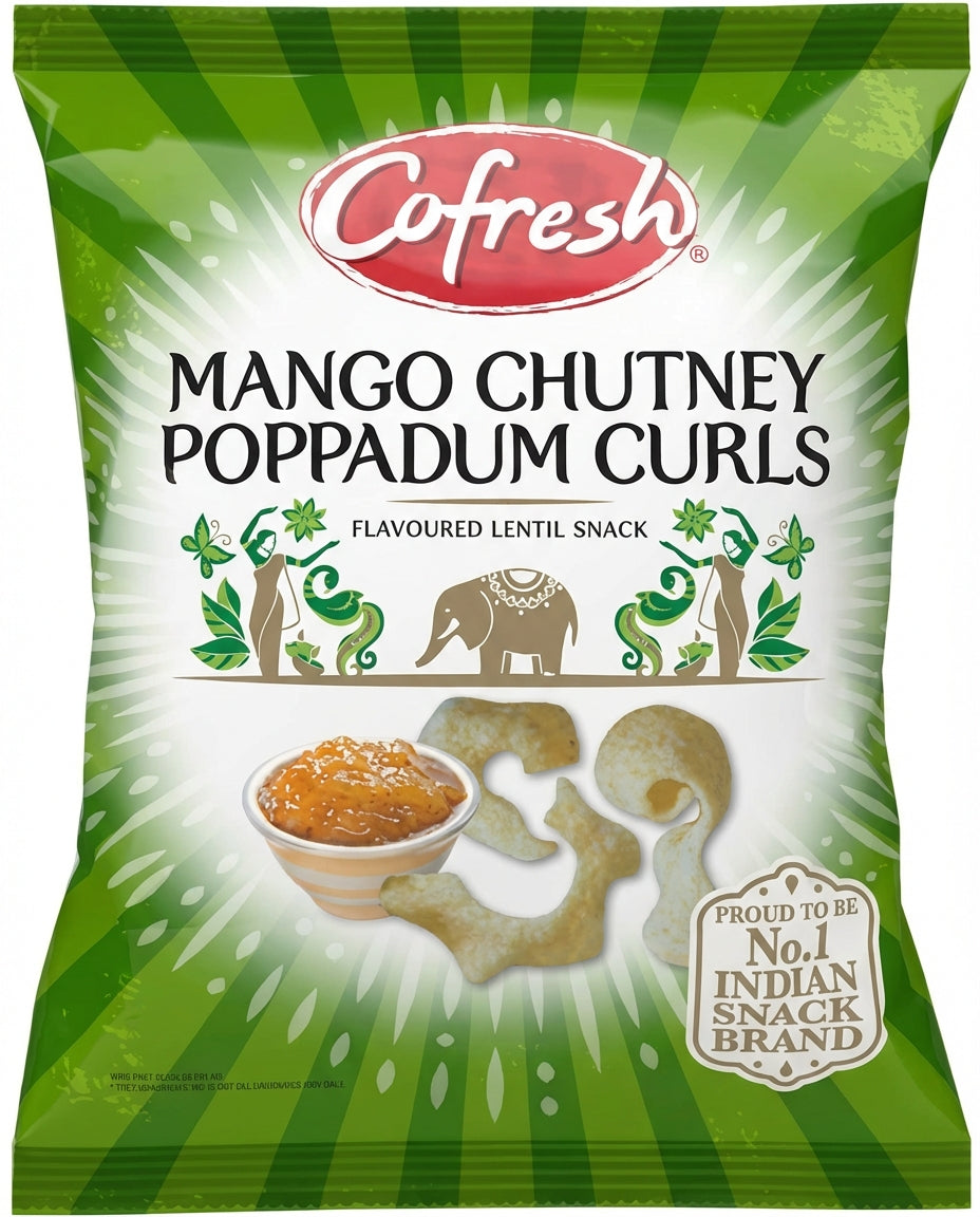 Cofresh Mango Chutney Poppadum Curls 80G