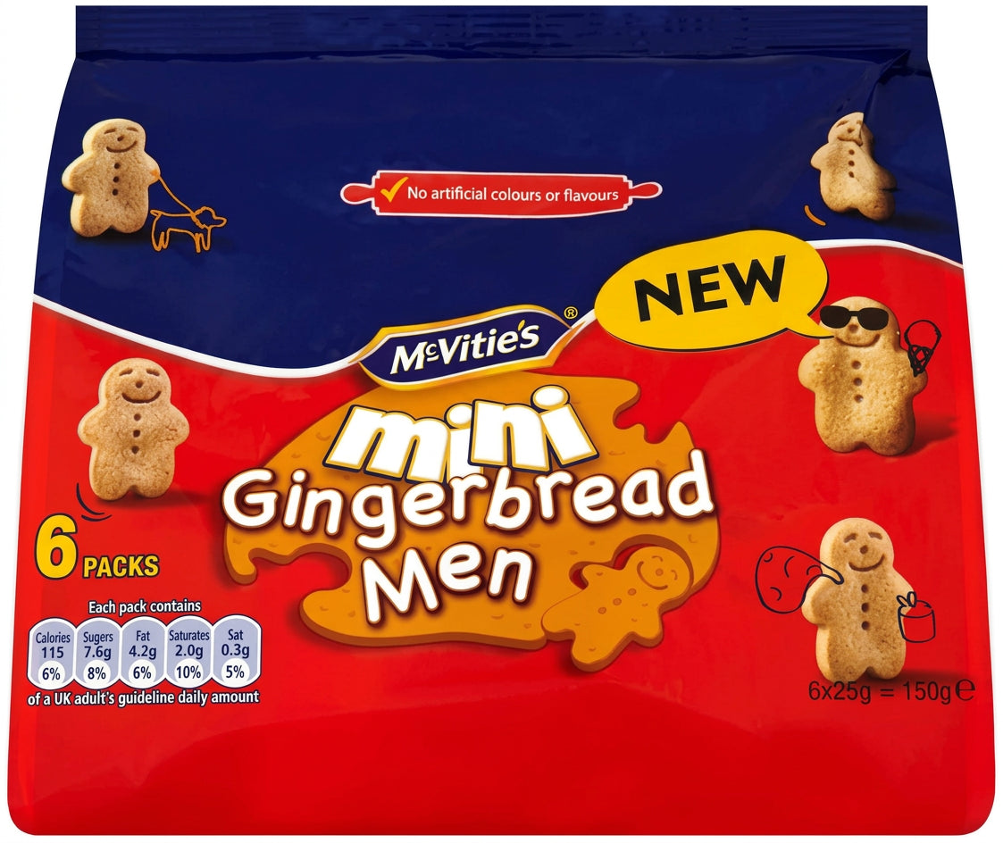 McVities Mini Gingerbread Men 6 Pack (114G)