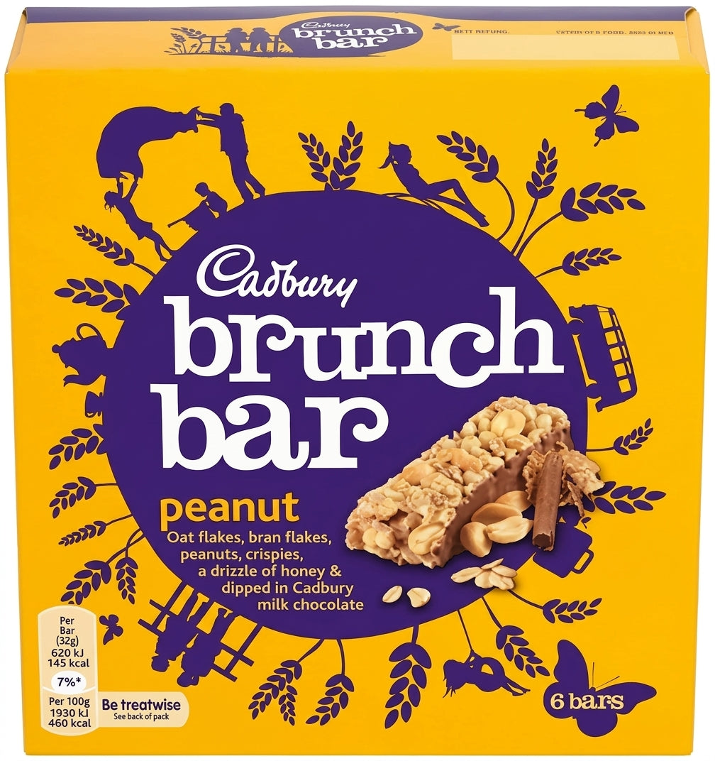 Cadbury Brunch Bars Peanut 5 Pack 160g