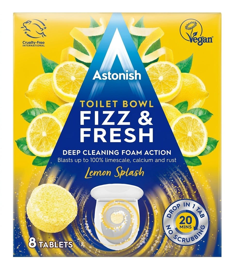 Astonish Lemon Fizz & Fresh Toilet Bowl Tablets 8s