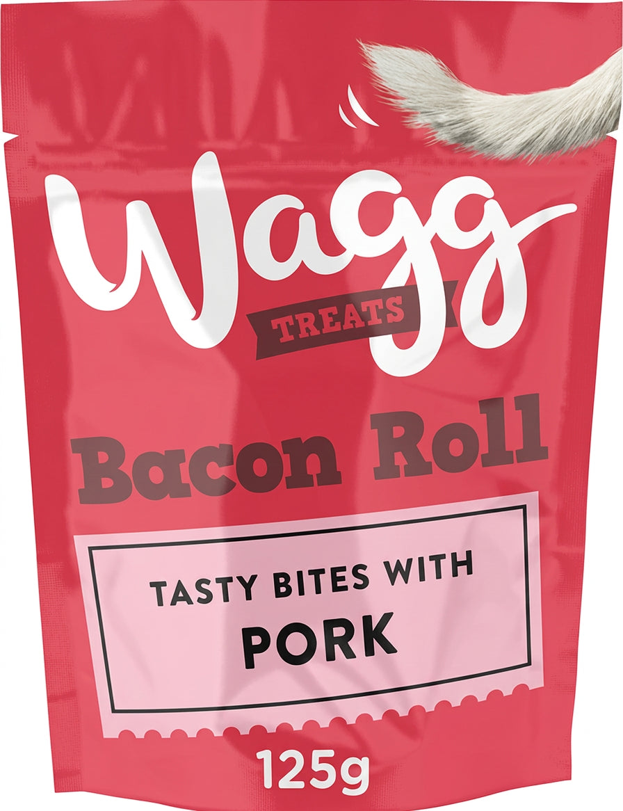 Wagg Dog Treats Bacon Roll 125G