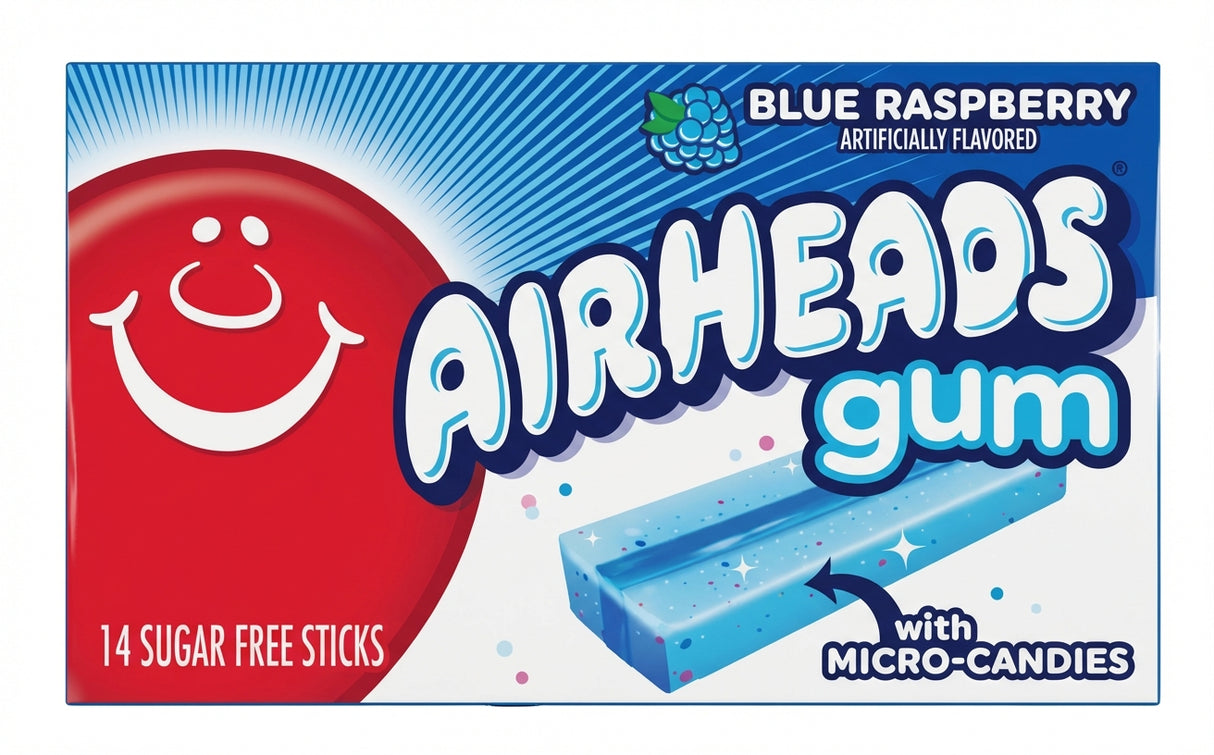 Airheads Gum Blue Raspberry 34G