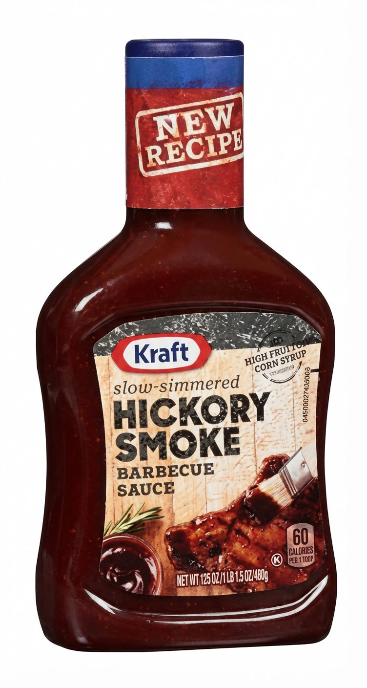 Kraft Slow-Simmered Hickory Smoke Barbeque Sauce & Dip 496G
