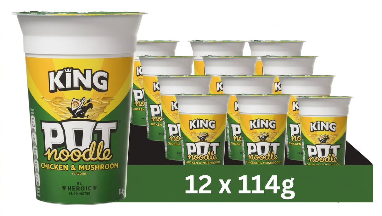 Pot Noodle King Chicken & Mushroom King 114G (Case 12)
