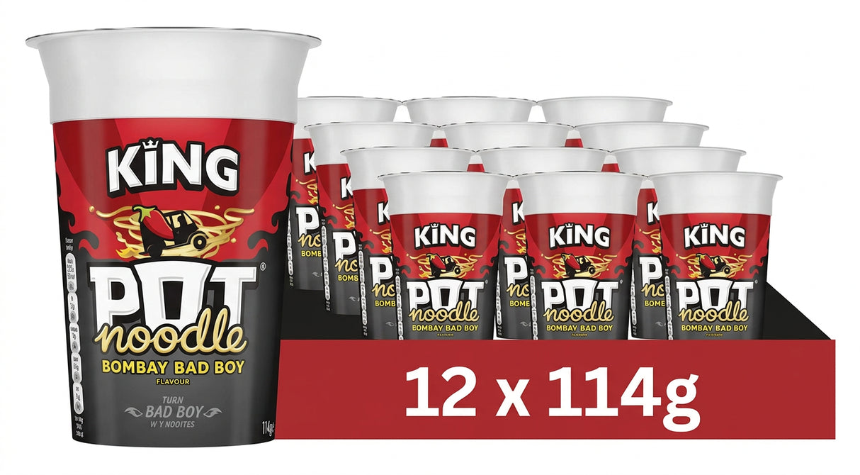 Pot Noodle King Bombay Bad Boy 114G (Case 12)