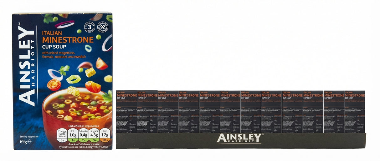 Ainsley Harriott Italian Minestrone Cup Soup 69G (Case 12)
