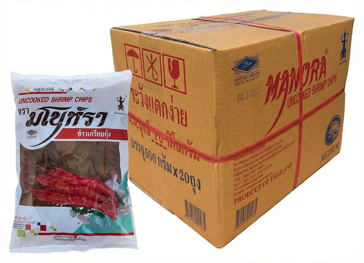 Manora Prawn Crackers 500G (Case of 20)