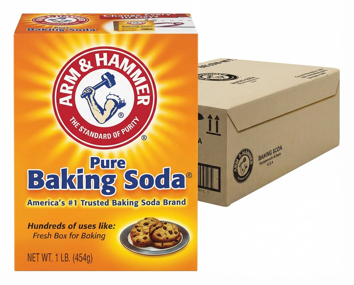 Arm & Hammer Pure Baking Soda 454G (1Lbs) (Pack of 12)