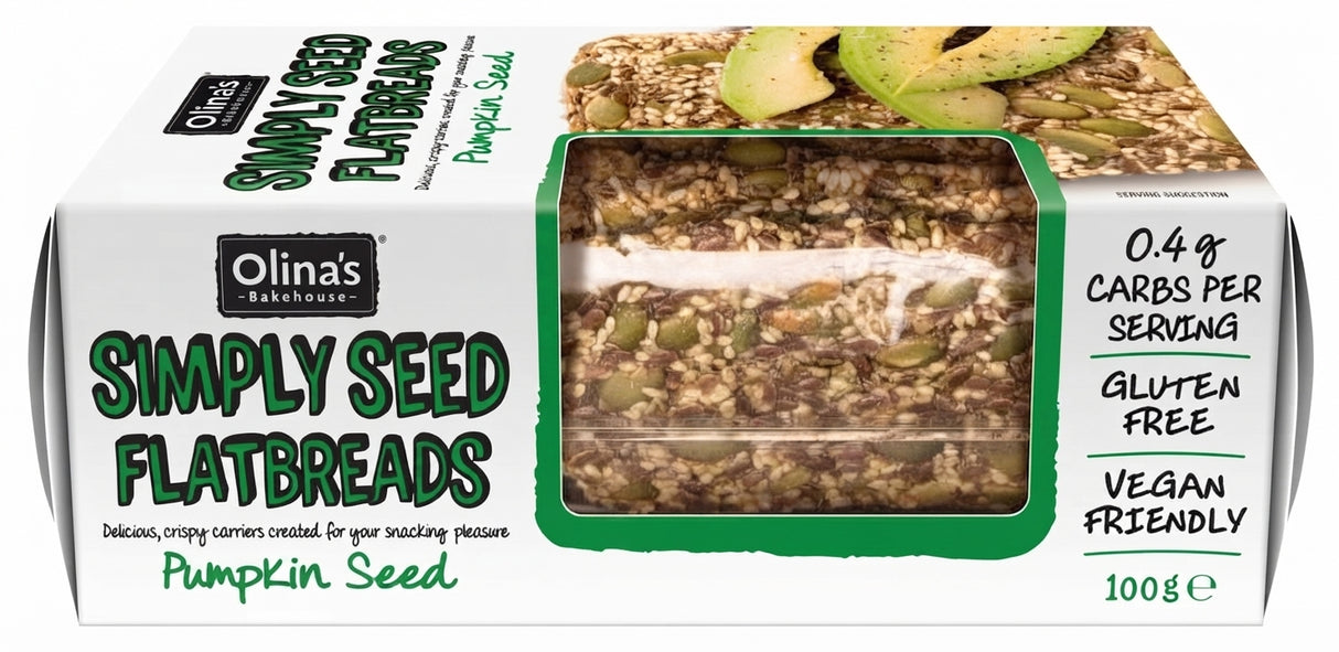 Olina's Simply Seed Flatbreads Pumpkin Seed 100G